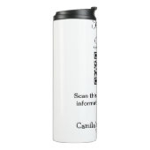 QR scan verjaardagsfeest details moderne 15 verjaa Thermosbeker (Gedraaid links)