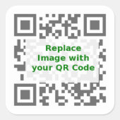 QR Scancode - Je bericht overal promoten Vierkante Sticker (Voorkant)