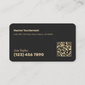 QR scannbare taxidermist Visitekaartje (Achterkant)