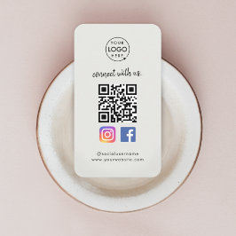 QR Scannen naar verbinding | Instagram Facebook Gr Visitekaartje