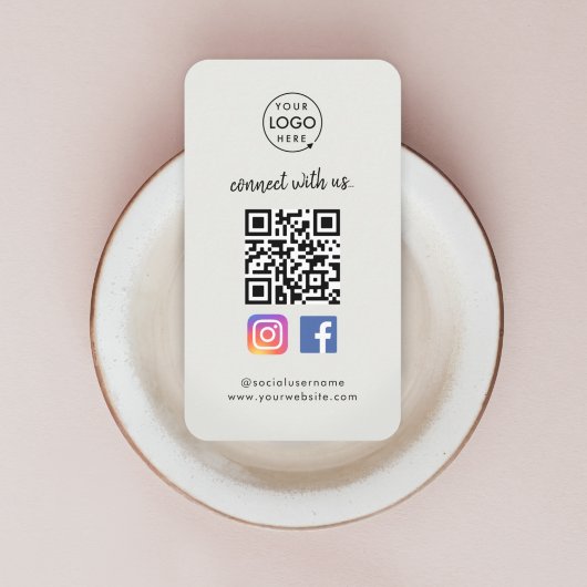 QR Scannen naar verbinding | Instagram Facebook Gr Visitekaartje