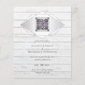 QR Scanning Code Wedding Inviting Diamond Chic Flyer (Voorkant)