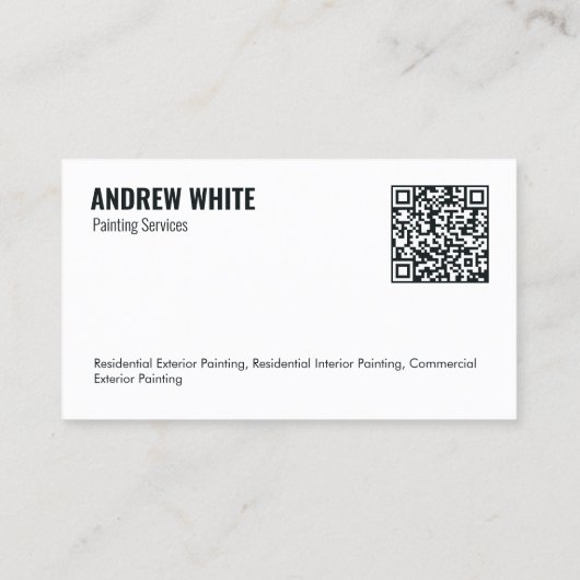 QR-schilderij Visitekaartje (Achterkant)