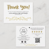 *~* QR  Scroll DANK U LOGO Review AP8 Informatiekaartje (Voorkant / Achterkant)