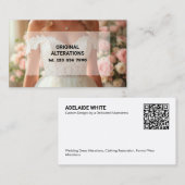 QR Seamstress Dressmaking & Wijzigingen Visitekaartje (Voorkant / Achterkant)