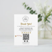 *~* QR Simple Minimal Beoordelingslogo BEDANKT AP8 Briefkaart (Staand voorkant)