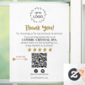 *~* QR Simple Minimal Review Logo DANK U AP8 Raamsticker (Huis)