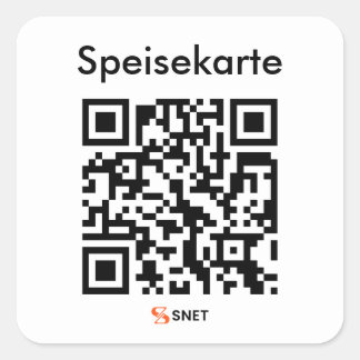 QR - Speisekarte Gastro | Vierkante Sticker