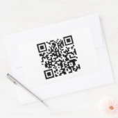 QR-sticker Rechthoekige Sticker (Envelop)
