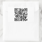 QR-sticker Rechthoekige Sticker (Tas)