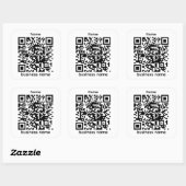 QR-sticker sjabloon Vierkante Sticker (Vel)