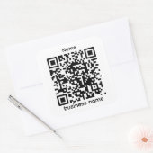 QR-sticker sjabloon Vierkante Sticker (Envelop)