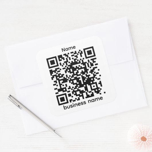 QR Sticker Template (Envelop)