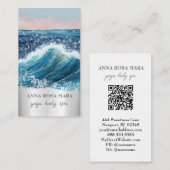 *~* QR Strand Zand Waves Zee Oceaan AR7 Visitekaartje (Voorkant / Achterkant)