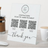 QR-streepjescode Betaalbedrijf voetafdruk Reclamebord Met Voetstuk (Insitu)