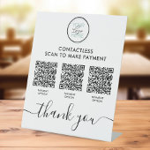 QR-streepjescode Betaalbedrijf voetafdruk Reclamebord Met Voetstuk