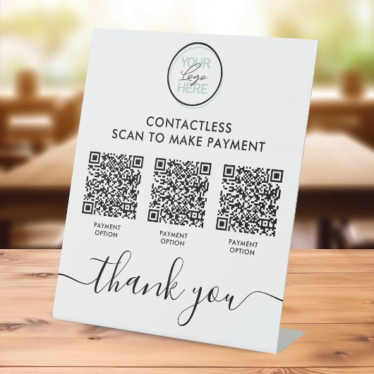 QR-streepjescode Betaalbedrijf voetafdruk Reclamebord Met Voetstuk