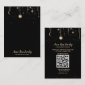 *~* QR Sun Cosmic Celestian Moon Jewelry Earring Visitekaartje (Voorkant / Achterkant)