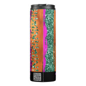 *~* QR SWAG Animal Print Glitter Rainbow Girly Thermosbeker (Achterkant)
