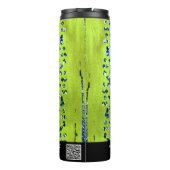 *~* QR SWAG Girly Animal Print Glitter Rainbow Thermosbeker (Achterkant)