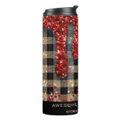 *~* QR SWAG Rustic Kerstmis Glitter Roos Pset Thermosbeker (Gedraaid links)