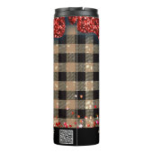 *~* QR SWAG Rustic Kerstmis Glitter Roos Pset Thermosbeker (Achterkant)