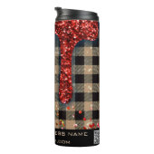 *~* QR SWAG Rustic Kerstmis Glitter Roos Pset Thermosbeker (Geroteerd rechts)