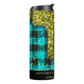 *~* QR SWAG Rustige kerstdrip Thermosbeker (Gedraaid links)