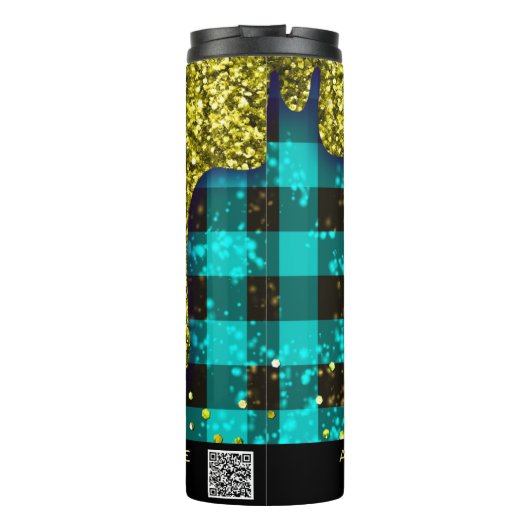 *~* QR SWAG Rustige kerstdrip Thermosbeker (Achterkant)