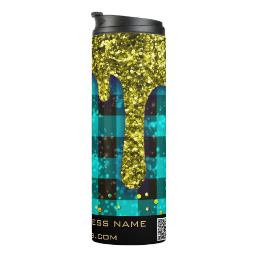 *~* QR SWAG Rustige kerstdrip Thermosbeker (Geroteerd rechts)