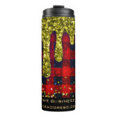 *~* QR SWAG Rustige Kerstmis Glitter Red Pset Thermosbeker (Voorkant)