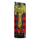 *~* QR SWAG Rustige Kerstmis Glitter Red Pset Thermosbeker (Geroteerd rechts)