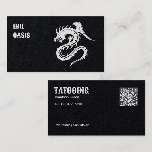 QR Tattoo Studio Visitekaartje (Voorkant / Achterkant)
