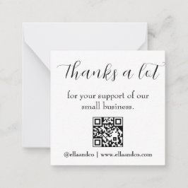 QR Thank You Modern Business Note Card Notitiekaartje