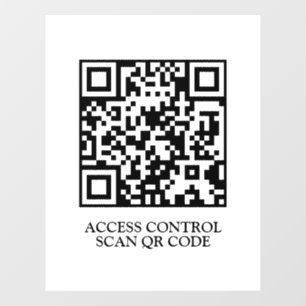 QR-toegangscontrole Scan om deurdisplay te opene Raamsticker