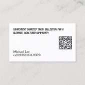 QR Trash Valet Visitekaartje (Achterkant)