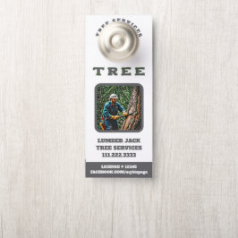 *~* QR Tree Man Lumber Jack Tree Services Door Deurhanger