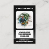 *~* QR Tree Services Lumber Jack Man Artistic Visitekaartje (Voorkant)