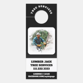 *~* QR Tree Services Man Lumber Jack Door Deurhanger
