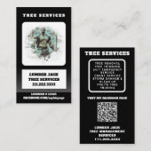*~* QR Tree Services Muscular Man Artistic Visitekaartje (Voorkant / Achterkant)