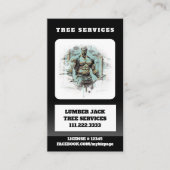 *~* QR Tree Services Muscular Man Artistic Visitekaartje (Voorkant)