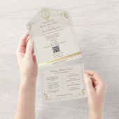 QR Trouwweekend Gids All In One Uitnodiging (Afscheurbaar)