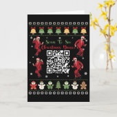 Qr Trump Dance Code President Dance Code Christmas Kaart (Gele Bloem)