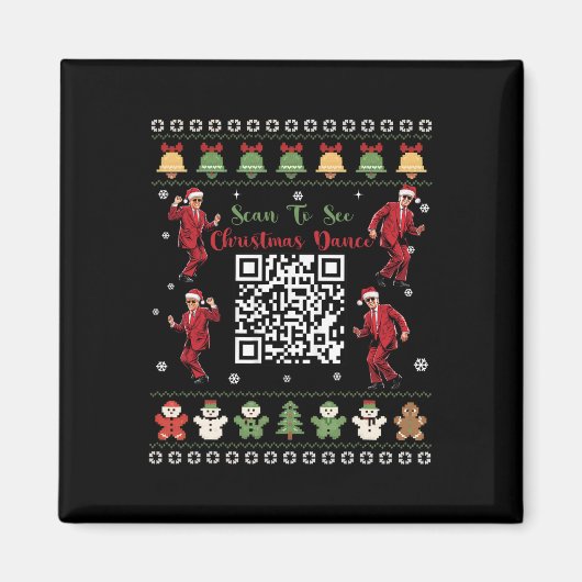 Qr Trump Dance Code President Dance Code Christmas Magneet (Voorkant)
