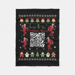 QR Trump Dance Code President Dance Code Kerst Fleece Deken