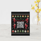 QR Trump Dance Code President Dance Code Kerst Kaart (Gele Bloem)