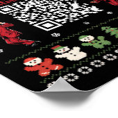 QR Trump Dance Code President Dance Code Kerst Poster (Hoek)