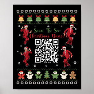 QR Trump Dance Code President Dance Code Kerst Poster