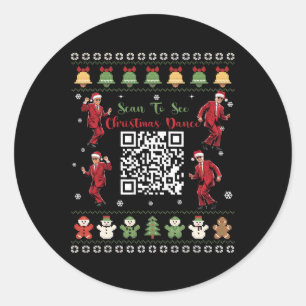 QR Trump Dance Code President Dance Code Kerst Ronde Sticker