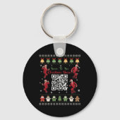 QR Trump Dance Code President Dance Code Kerst Sleutelhanger (Voorkant)